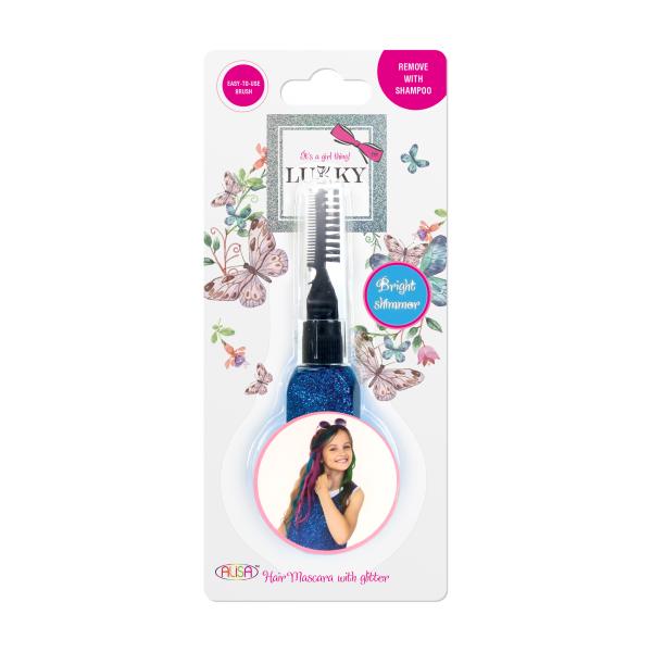 Máscara  para Colorear el Cabello Azul con Brillantina  3a+ (36157)