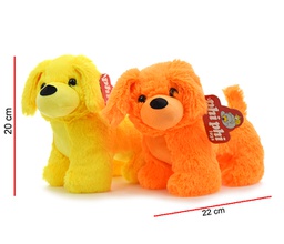 [PT4474] Peluche de Perrito de Colores Naranja-Amarillo y Rosado 22cm Surt/3 2a+ (044747)